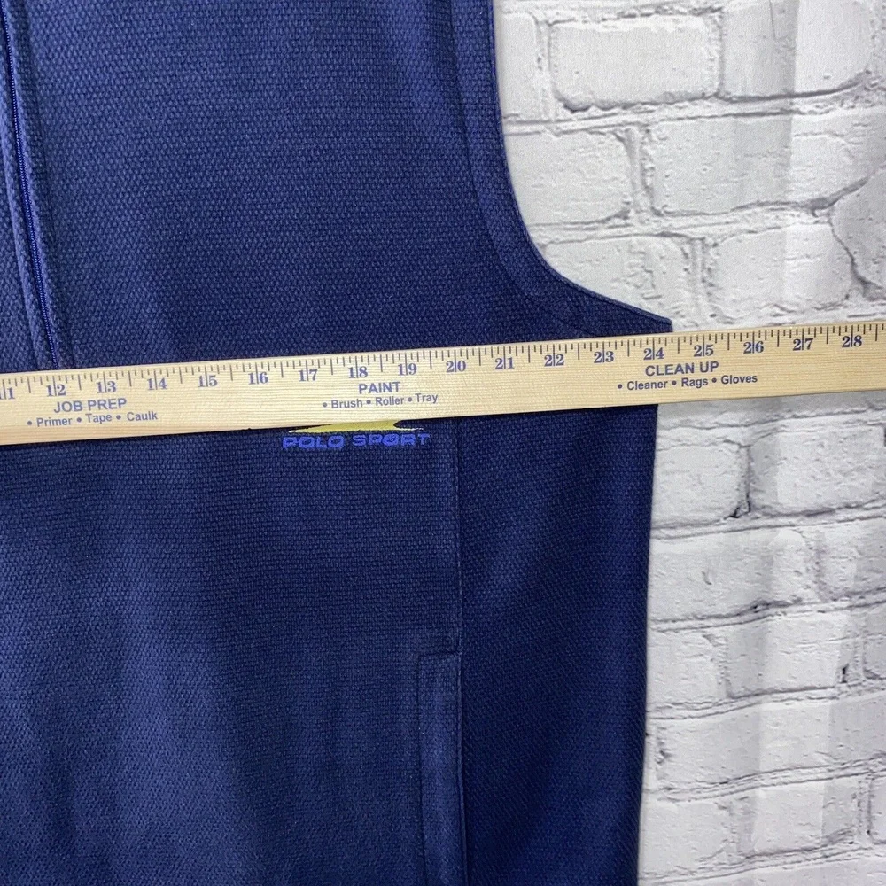 Ralph Lauren Polo Sport Men’s Fleece Vest Blue  Sz Large XL EUC